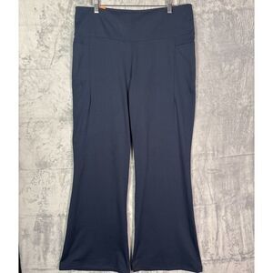 NWT New Jockey Navy Studio Flare Leggings Pockets Pants Size XXL